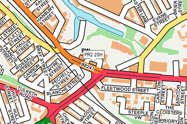 PR2 2SH map - OS OpenMap – Local (Ordnance Survey)