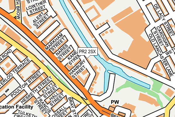 PR2 2SX map - OS OpenMap – Local (Ordnance Survey)
