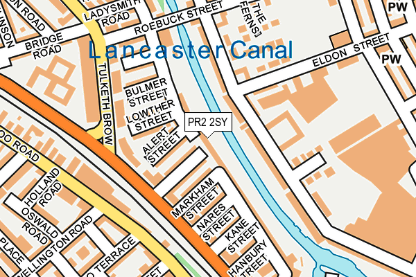 PR2 2SY map - OS OpenMap – Local (Ordnance Survey)