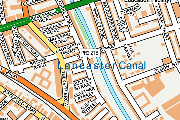 PR2 2TB map - OS OpenMap – Local (Ordnance Survey)