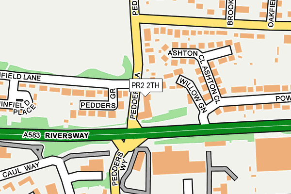 PR2 2TH map - OS OpenMap – Local (Ordnance Survey)