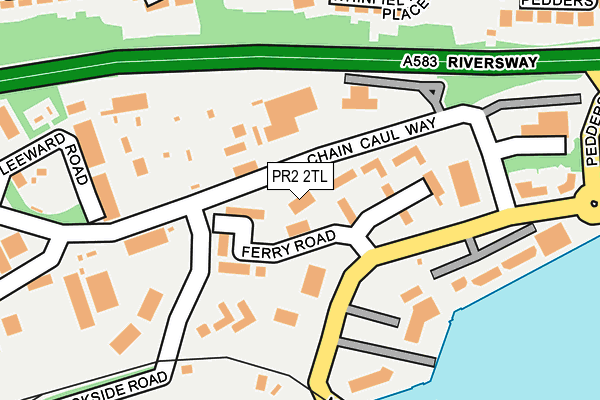 PR2 2TL map - OS OpenMap – Local (Ordnance Survey)