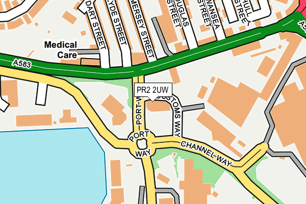PR2 2UW map - OS OpenMap – Local (Ordnance Survey)