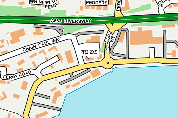 PR2 2XS map - OS OpenMap – Local (Ordnance Survey)