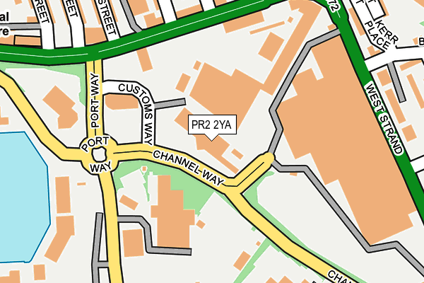 PR2 2YA map - OS OpenMap – Local (Ordnance Survey)