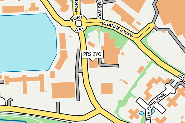 PR2 2YQ map - OS OpenMap – Local (Ordnance Survey)