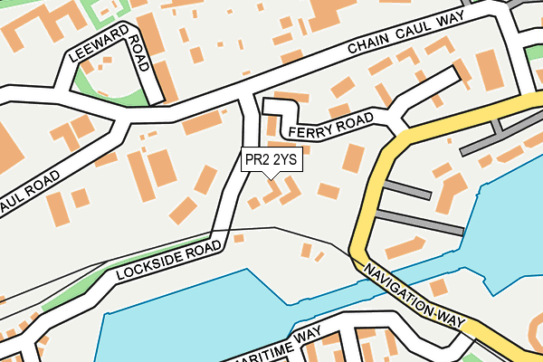 PR2 2YS map - OS OpenMap – Local (Ordnance Survey)