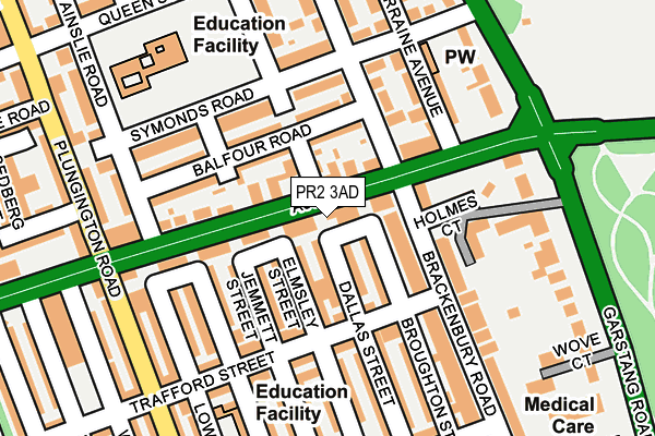 PR2 3AD map - OS OpenMap – Local (Ordnance Survey)