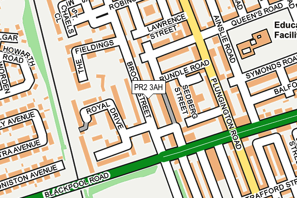 PR2 3AH map - OS OpenMap – Local (Ordnance Survey)