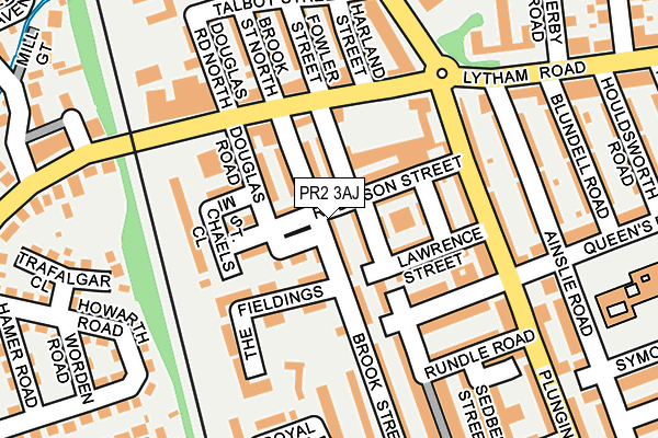 PR2 3AJ map - OS OpenMap – Local (Ordnance Survey)