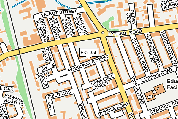 PR2 3AL map - OS OpenMap – Local (Ordnance Survey)