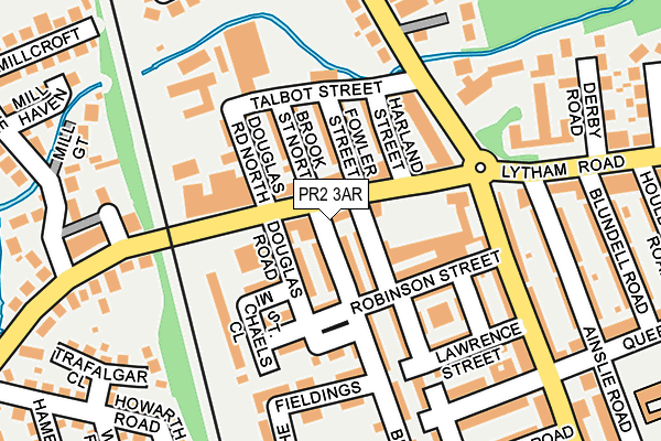 PR2 3AR map - OS OpenMap – Local (Ordnance Survey)