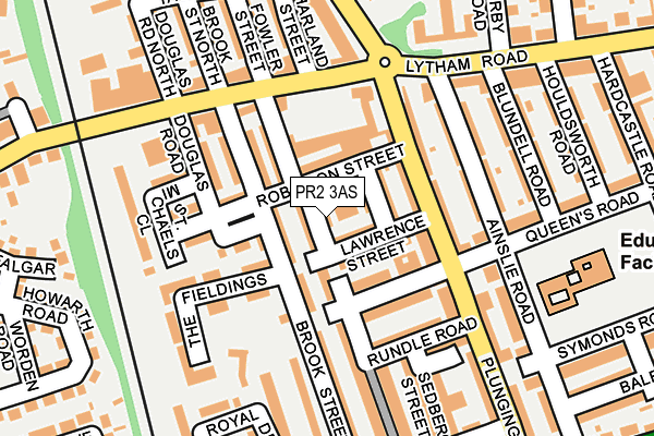 PR2 3AS map - OS OpenMap – Local (Ordnance Survey)