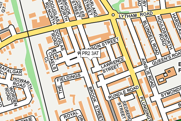 PR2 3AT map - OS OpenMap – Local (Ordnance Survey)