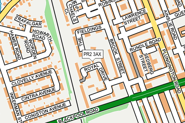 PR2 3AX map - OS OpenMap – Local (Ordnance Survey)