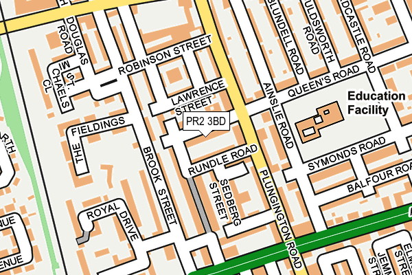 PR2 3BD map - OS OpenMap – Local (Ordnance Survey)