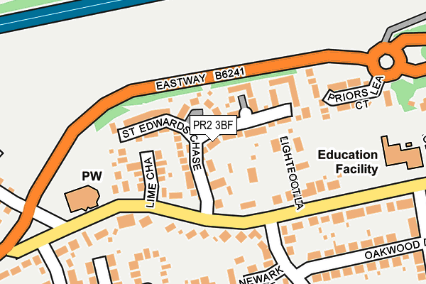 PR2 3BF map - OS OpenMap – Local (Ordnance Survey)
