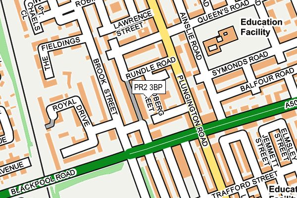 PR2 3BP map - OS OpenMap – Local (Ordnance Survey)