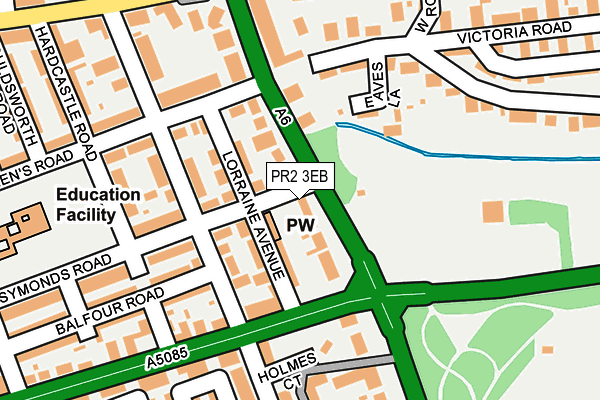 PR2 3EB map - OS OpenMap – Local (Ordnance Survey)