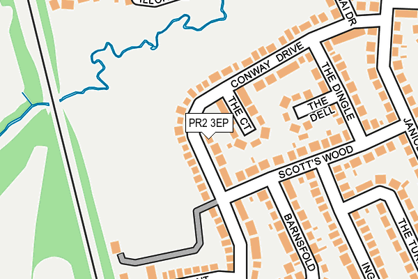 PR2 3EP map - OS OpenMap – Local (Ordnance Survey)