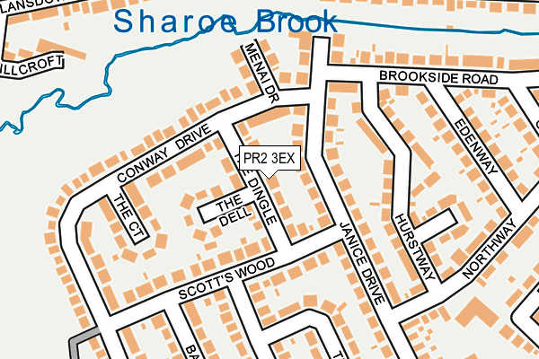 PR2 3EX map - OS OpenMap – Local (Ordnance Survey)