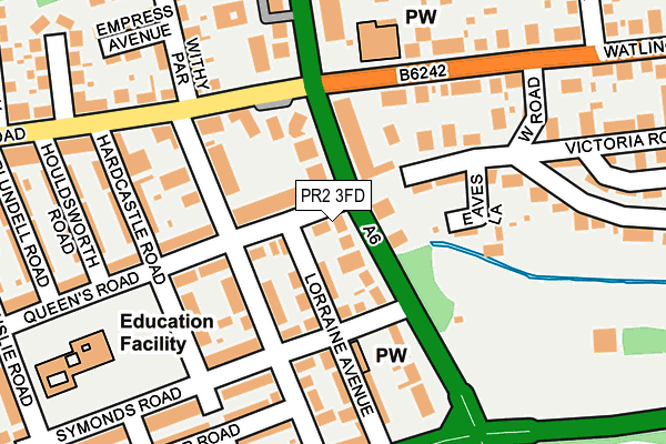 PR2 3FD map - OS OpenMap – Local (Ordnance Survey)