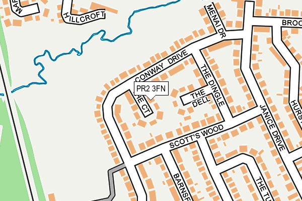 PR2 3FN map - OS OpenMap – Local (Ordnance Survey)