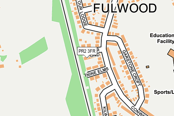 PR2 3FR map - OS OpenMap – Local (Ordnance Survey)