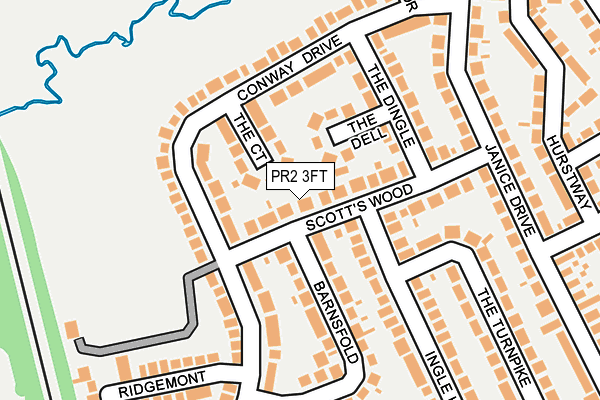 PR2 3FT map - OS OpenMap – Local (Ordnance Survey)