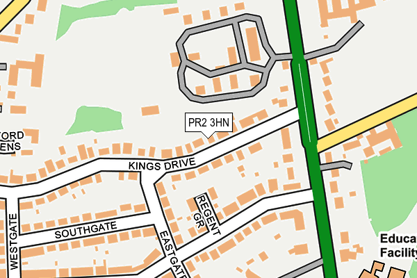 PR2 3HN map - OS OpenMap – Local (Ordnance Survey)