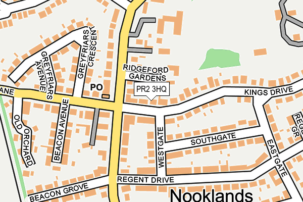 PR2 3HQ map - OS OpenMap – Local (Ordnance Survey)