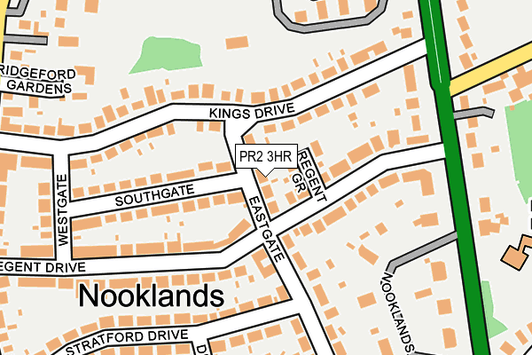 PR2 3HR map - OS OpenMap – Local (Ordnance Survey)
