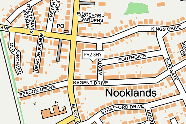 PR2 3HY map - OS OpenMap – Local (Ordnance Survey)