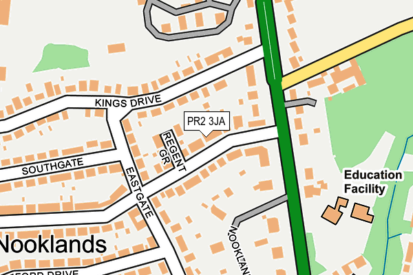 PR2 3JA map - OS OpenMap – Local (Ordnance Survey)