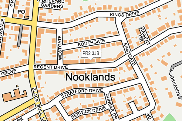 PR2 3JB map - OS OpenMap – Local (Ordnance Survey)