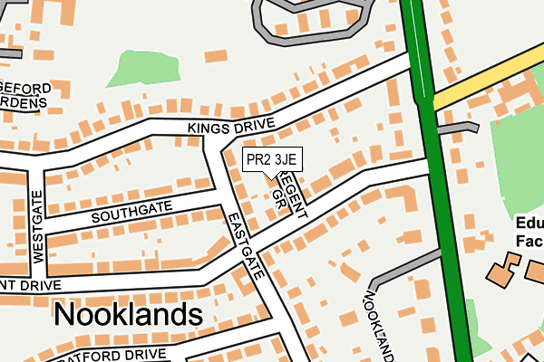 PR2 3JE map - OS OpenMap – Local (Ordnance Survey)