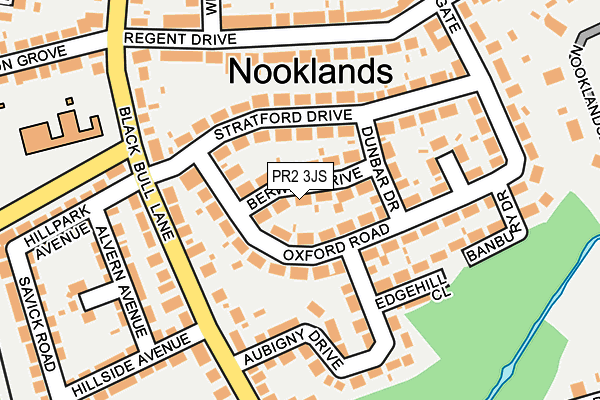 PR2 3JS map - OS OpenMap – Local (Ordnance Survey)