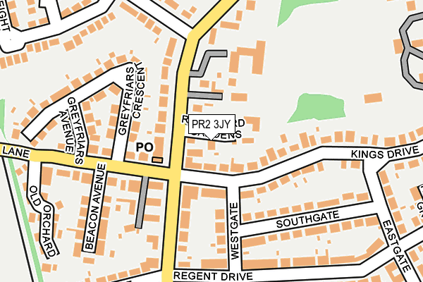 PR2 3JY map - OS OpenMap – Local (Ordnance Survey)