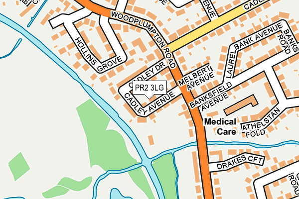 PR2 3LG map - OS OpenMap – Local (Ordnance Survey)
