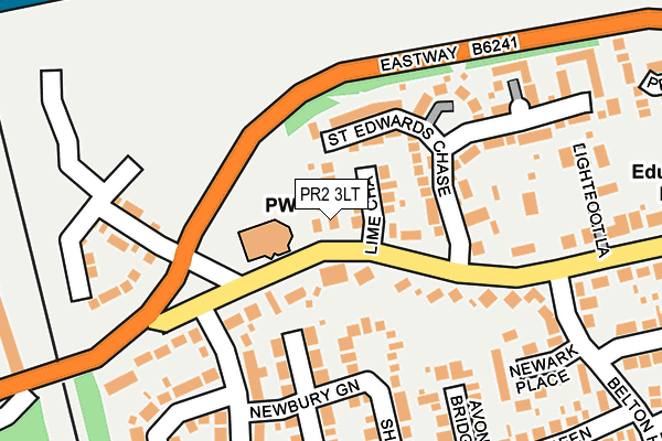 PR2 3LT map - OS OpenMap – Local (Ordnance Survey)