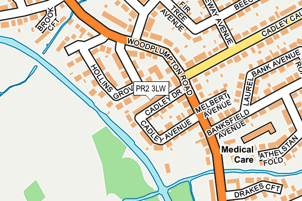 PR2 3LW map - OS OpenMap – Local (Ordnance Survey)