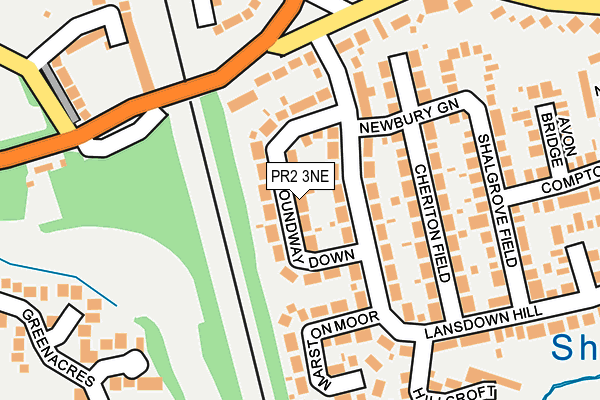 PR2 3NE map - OS OpenMap – Local (Ordnance Survey)