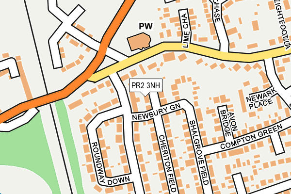 PR2 3NH map - OS OpenMap – Local (Ordnance Survey)