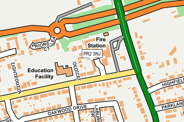 PR2 3NJ map - OS OpenMap – Local (Ordnance Survey)