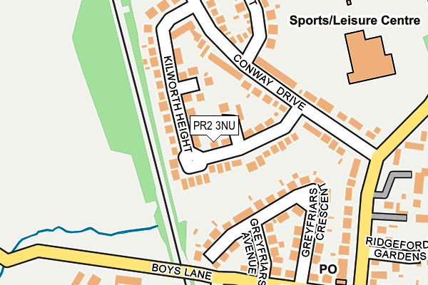PR2 3NU map - OS OpenMap – Local (Ordnance Survey)