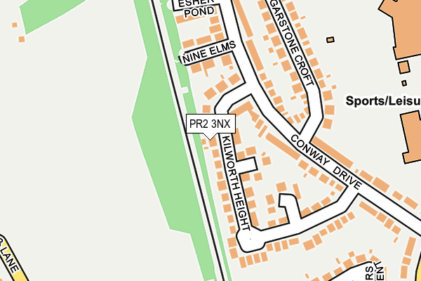 PR2 3NX map - OS OpenMap – Local (Ordnance Survey)