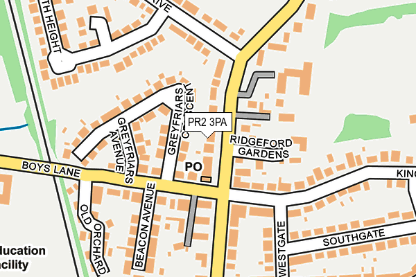 PR2 3PA map - OS OpenMap – Local (Ordnance Survey)