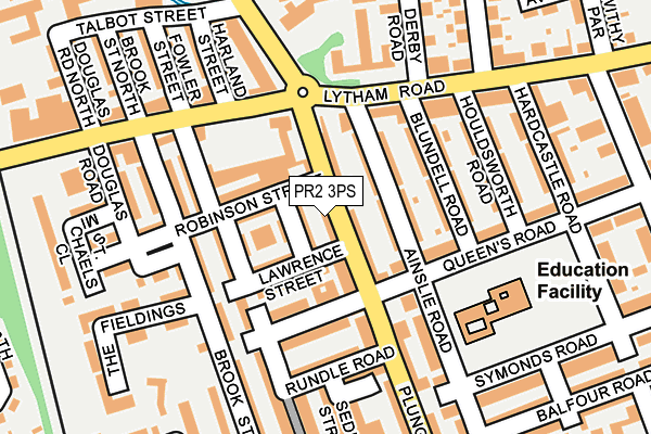 PR2 3PS map - OS OpenMap – Local (Ordnance Survey)