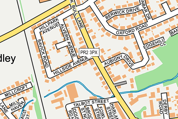 PR2 3PX map - OS OpenMap – Local (Ordnance Survey)
