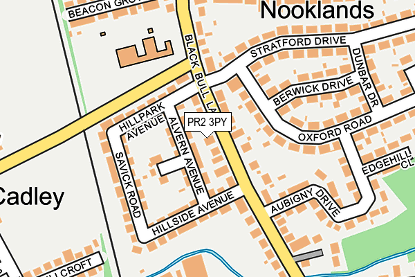PR2 3PY map - OS OpenMap – Local (Ordnance Survey)